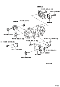 416510R040-Cushion, rear differential mount, no.1