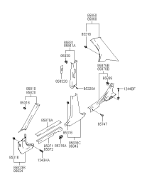 858402D100ZR-TRIM ASSY-CTR PILLAR UPR RH