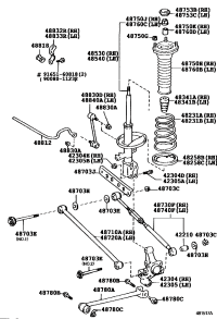 4871033050-ARM ASSY, REAR SUSPENSION, NO.1, RH/LH