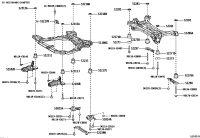 5227607010-CUSHION, REAR SUSPENSION MEMBER BODY MOUNT, REAR LH