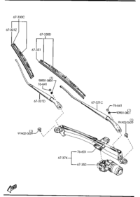 BN8F67321E-ARM,WIPER - DRIVER SIDE