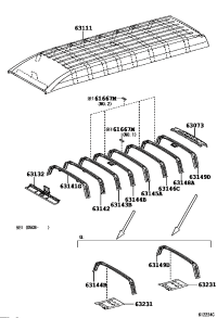 6307326130-Frame sub-assy, back door opening, outer upper