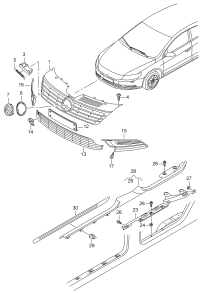 35D853651D-GRILLE, RADIATOR