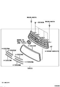 531010E080-GRILLE, RADIATOR