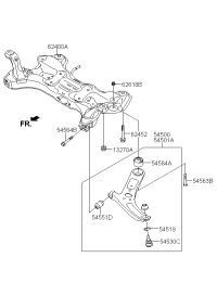 54500H7000-ARM COMPLETE-FR LWR,LH