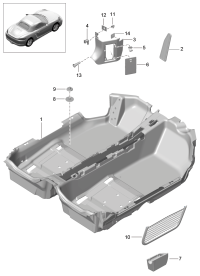 991555421031E0-Hood trim fusible link box (assy) black