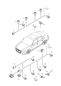8W0971095C-Harness, bumper