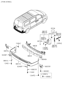 866124H010-GARNISH ASSY-GUSSET,LH