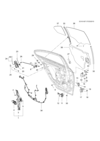 13227829-Window, rear door (for GB train only)