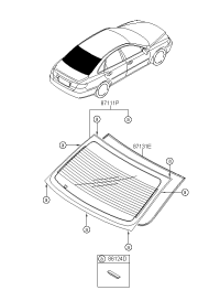 871103L000-GLASS ASSY-RR WDW