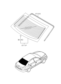 871313K000-MOULDING-RR WDO GLASS