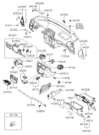 845503K000CH-Housing assy-ash tray