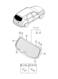 871102B020-GLASS ASSY-T/GATE