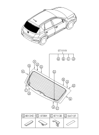 871102L000-GLASS ASSY-T/GATE
