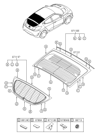 871102V500-GLASS ASSY-RR WDW