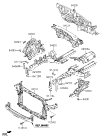 645172W000-BRACKET ASSY-FENDER MTG LH