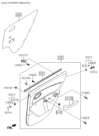 833411G000-W/STRIP-RR DR BELT I/S RH