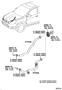 872090R020-HOSE, HEATER WATER, INLET A