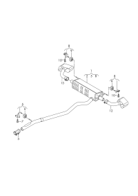 4M0253681J-Deflector, exhaust tail pipe