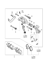0K2FC2628Z-PAD SET-REAR
