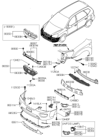 863801D001-GRILLE ASSY-RADIATOR