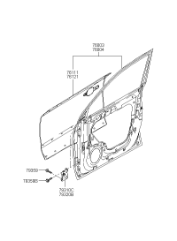 760032E050-Door assy-front lh