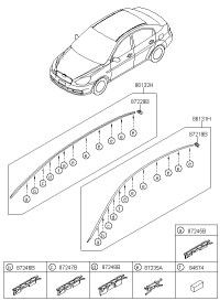 872311E000-MOULDING ASSY-W/SHLD SIDE & RO