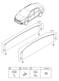 872310U200-GARNISH ASSY-ROOF SIDE LH