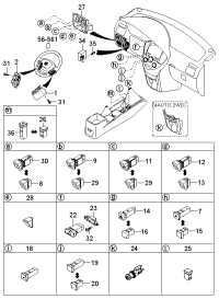 0K2FA66061B-SWITCH ASSY-STRG REMOTE CONT L