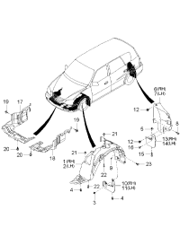 0K2FA51015-WHEEL GUARD-FRT RH