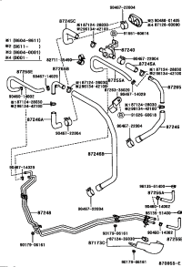 8724535770-HOSE, REAR HEATER WATER INLET, A(FROM ENGINE)