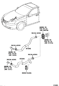 8724533540-HOSE, HEATER WATER, INLET