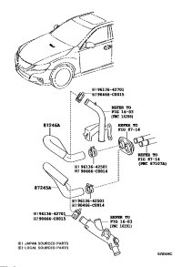 872450N010-HOSE, HEATER WATER, INLET