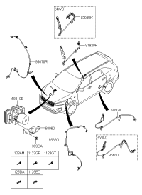 91920C5000-CABLE ASSY-ABS.EXT LH