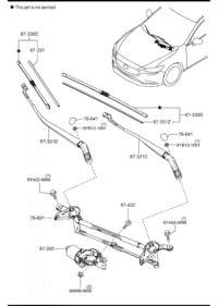 GBEF67321-ARM,WIPER - DRIVER SIDE
