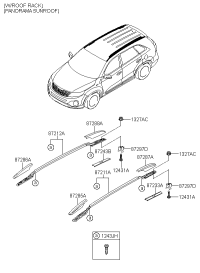872612P500-COVER-ROOF RACK RR LH