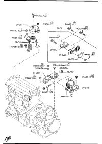 GR1E39040-RUBBER(R),ENGINE MT