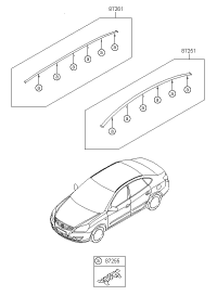 872510Q000-GARNISH ASSY-ROOF SIDE LH