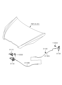 811351E010-STRIKER ASSY-HOOD