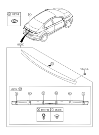 873100U100-Trim assy-trunk lid