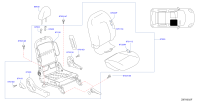 874181HB0A-Handle, seat back recl