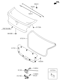 79273H7000-BAR TRUNK LID HINGE TORSION,LH