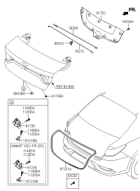 79283H2010-BAR TRUNK LID HINGE TORSION,RH