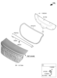 79273F9510-BAR-TRUNK LID HINGE TORSION LH
