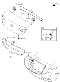 81230F9000-Lock assy-trunk lid