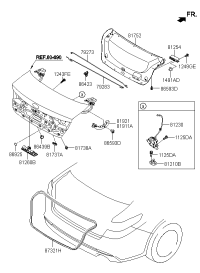 79283D6000-BAR TRUNK LID HINGE TORSION,RH
