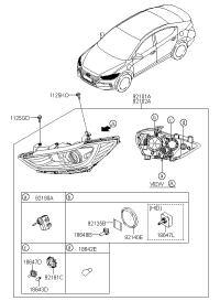 92101F0000-LAMP ASSY-HEAD,LH