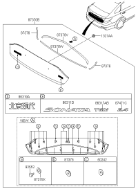 87370C3000-MOULDING-ROOF NO.1,LH