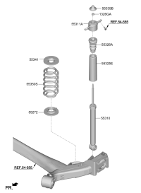 55360F2100-PAD-REAR SPRING,LWR