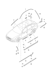 L8KD8537032ZZ-Garnish assy-roof